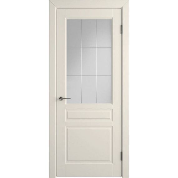 Межкомнатная дверь эмаль VFD Stockholm Magnolia остеклённая