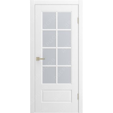 Межкомнатная дверь Аура 2 белая эмаль RAL 9016 со стеклом