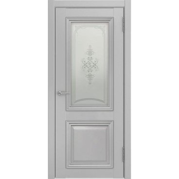 Межкомнатная дверь экошпон Luxor ЛУ-172 серая остеклённая