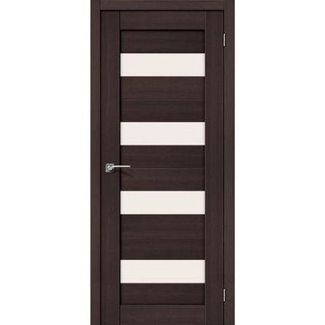 Межкомнатная дверь экошпон Bravo Порта-23 wenge veralinga остеклённая