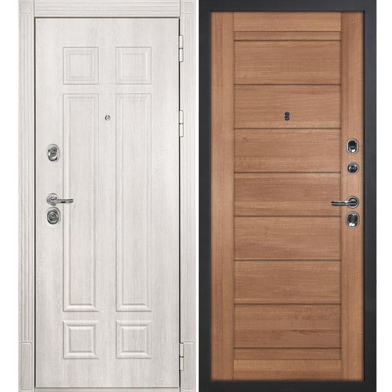 Входная дверь Гера 2 дуб филадельфия крем панель сборная миндаль