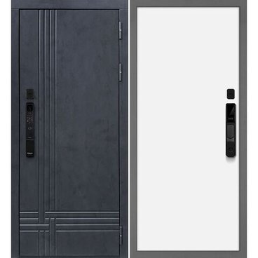 Входная дверь Осло смарт бетон антрацит панель МДФ под покраску