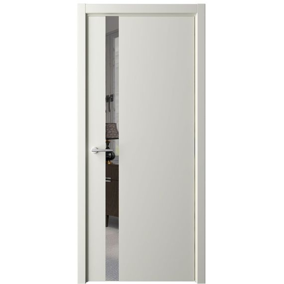 Фото межкомнатная дверь эмаль Albero Геометрия 5 латте стекло зеркало