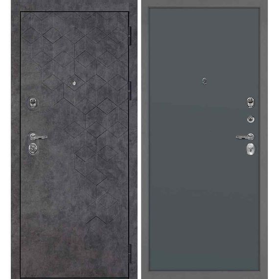 Входная дверь Тетра-126 панель гладкая графит