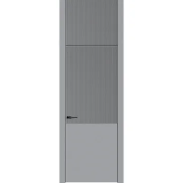 Межкомнатная дверь с фальшфрамугой эмаль Ofram Линнея 7 серый