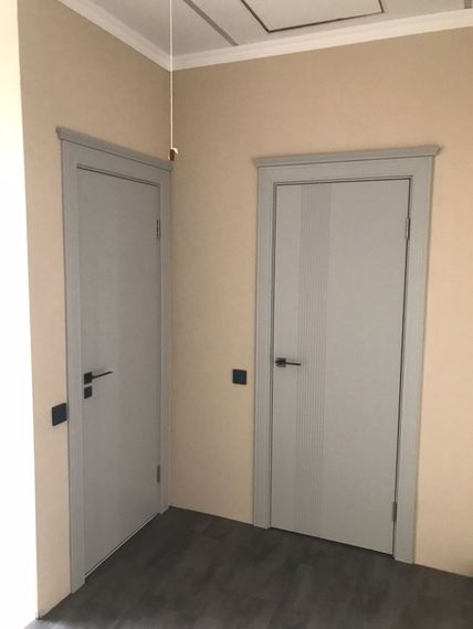 Межкомнатная дверь эмаль Ультра серая RAL 7047 глухая