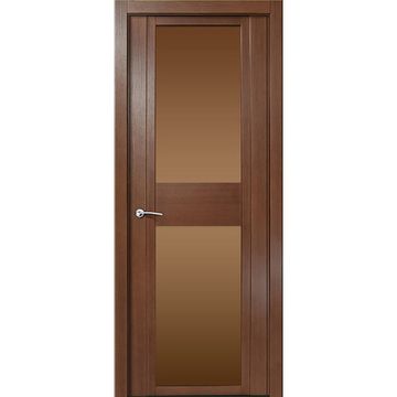 Межкомнатная дверь шпон QDO D дуб палисандр со стеклом