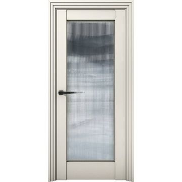 Межкомнатная дверь Никель 5 магнолия со стеклом