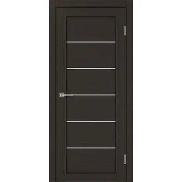 Межкомнатная дверь экошпон Турин 506.12 венге остеклённая