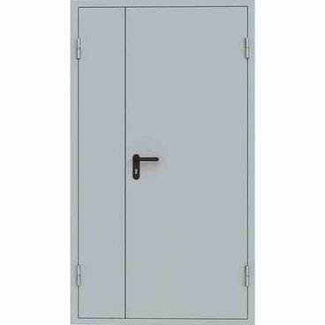 Дверь противопожарная стальная двупольная ДПМ-02 EI60 RAL 7035