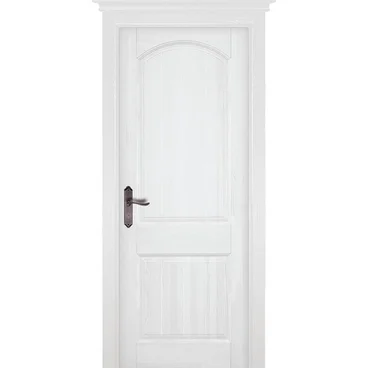 Межкомнатная дверь массив сосны ОКА Осло Браш белая эмаль глухая