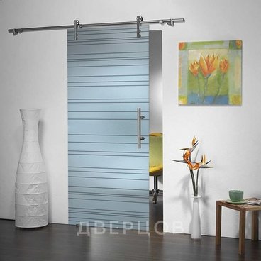 Стеклянная раздвижная дверь Лофт Грация