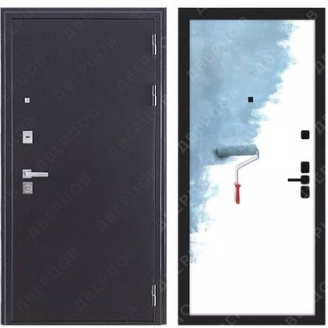 Входная дверь Колизей Плюс антик тёмное серебро панель МДФ под покраску