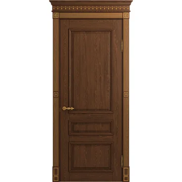 Межкомнатная дверь массив ясеня Viporte Рим кофе глухая