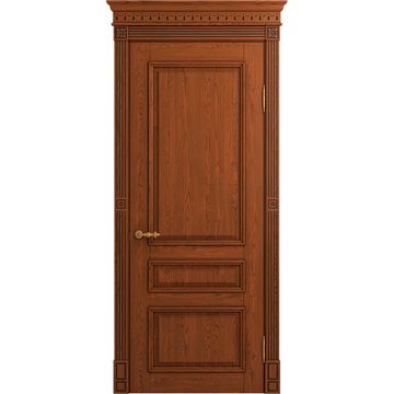 Межкомнатная дверь массив ясеня Viporte Рим табачный глухая