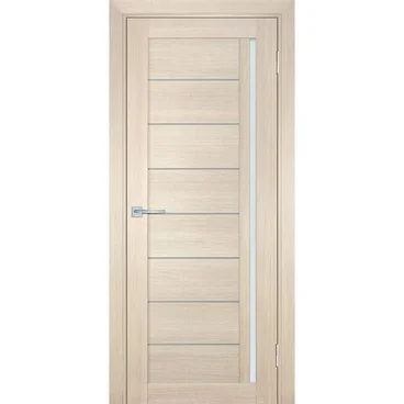 Межкомнатная дверь экошпон Мариам Техно-741 капучино стекло сатинат белый