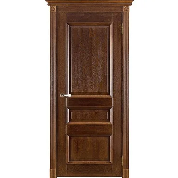 Межкомнатная дверь массив дуба Афродита античный орех глухая