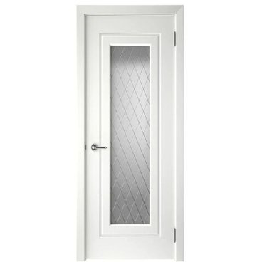 Межкомнатная дверь эмаль Блэйд-1 белая со стеклом