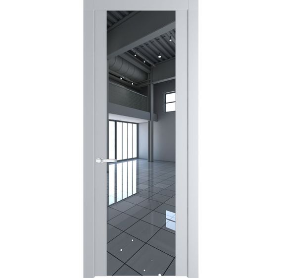 Межкомнатная дверь 1.7P лайт грей остеклённая