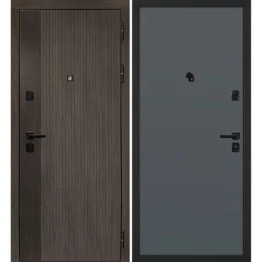 Входная дверь Вертикаль дымчатый камень дуб морёный панель гладкая