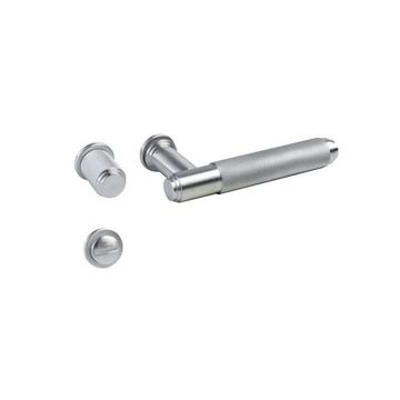 Дверная ручка EXA WC на розетке Minimal хром матовый для замка Vitra