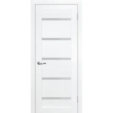 Межкомнатная дверь экошпон Profilo Porte PSC-7 белая стекло сатинат белый