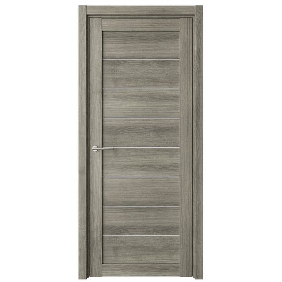 Фото двери Сеул экошпон пепельный ясень со стеклом