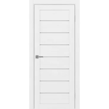 Межкомнатная дверь экошпон Турин 508.12 белый лёд остеклённая