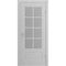 Фото двери Аура 2 светло-серая эмаль со стеклом