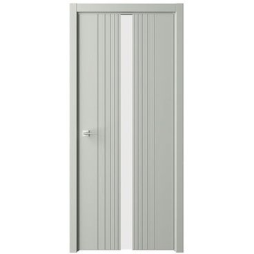 Межкомнатная дверь эмаль Albero Геометрия 8 серая остеклённая