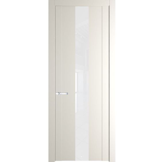 Межкомнатная дверь 1.9P перламутр белый остеклённая