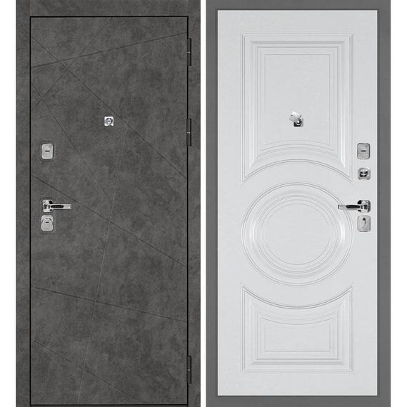 Входная дверь Урбан-127 панель фрезерованная PR-177 белая