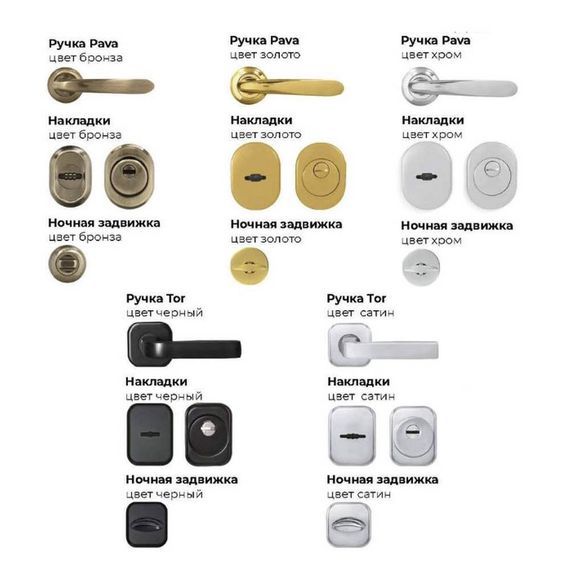 Варианты цвета фурнитуры Исландия Термо AG 6004