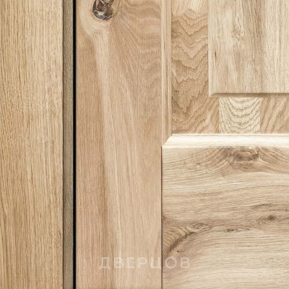 Межкомнатная дверь массив дуба c сучком Дверцов Кастро ПО-15 остеклённая