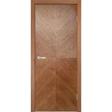 Межкомнатная дверь шпон Гладкая квадрат дуб натуральный глухая