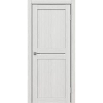 Межкомнатная дверь экошпон Турин 520.121 ясень серебристый остеклённая