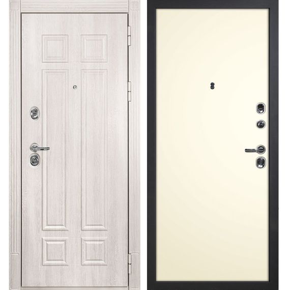 Входная дверь Гера 2 дуб филадельфия крем панель гладкая магнолия