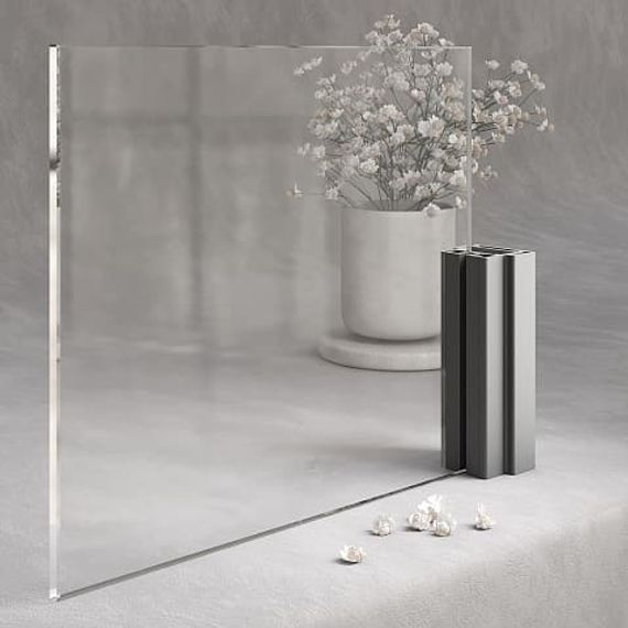 Межкомнатная алюминиевая дверь Loft-S 6 стекло прозрачное бесцветное