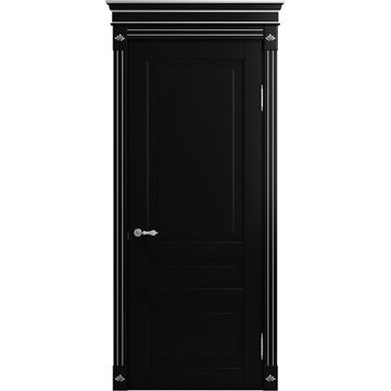 Межкомнатная дверь массив бука Viporte Бергамо нуар глухая