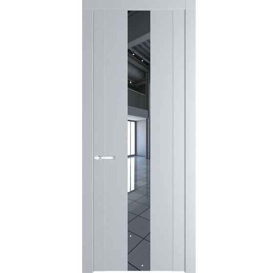 Межкомнатная дверь 1.9P лайт грей остеклённая