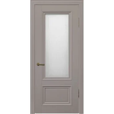 Межкомнатная дверь экошпон Алтай 802 barhat grey остеклённая