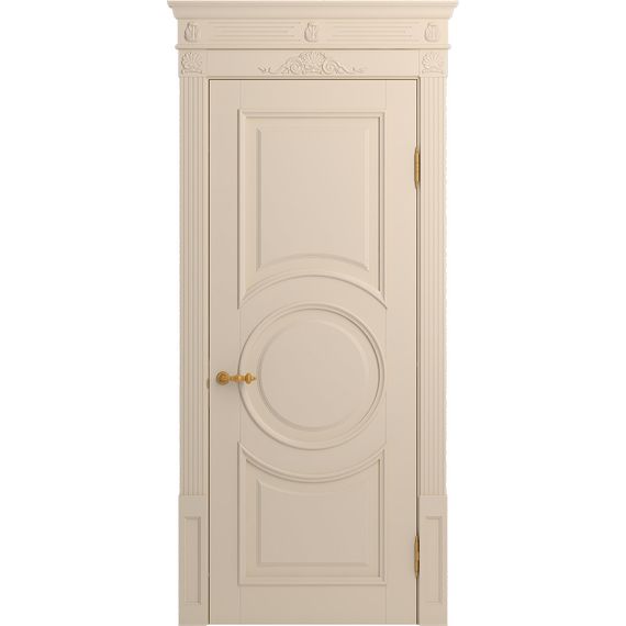 Межкомнатная дверь массив бука Viporte Лацио Амбиенте ваниль глухая