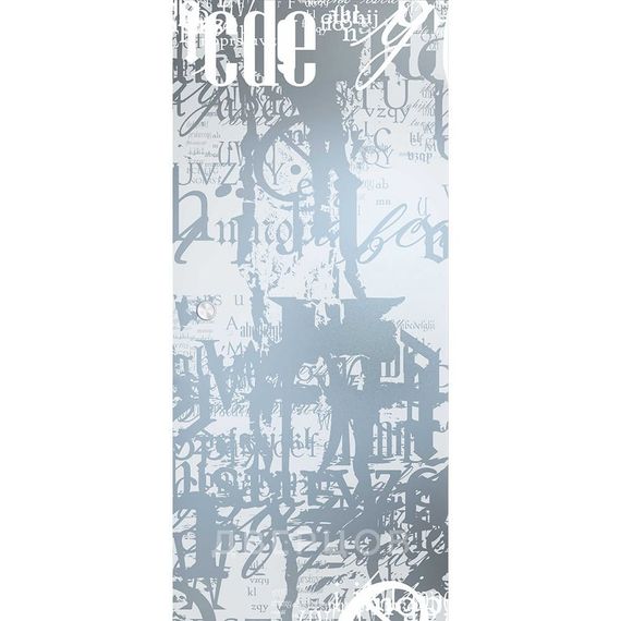 Фото стеклянной раздвижной двери Графитти