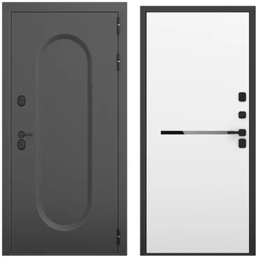 Входная дверь Мэмфис чёрный силк панель горизонт