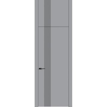 Межкомнатная дверь с фальшфрамугой эмаль Ofram Линнея 4 серый