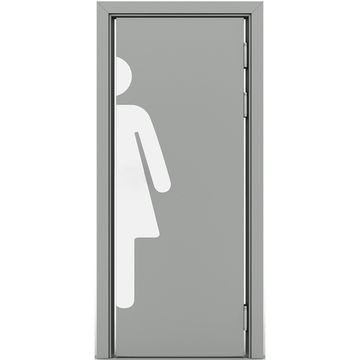 Маятниковая влагостойкая дверь серая RAL 7035 глухая WOMAN