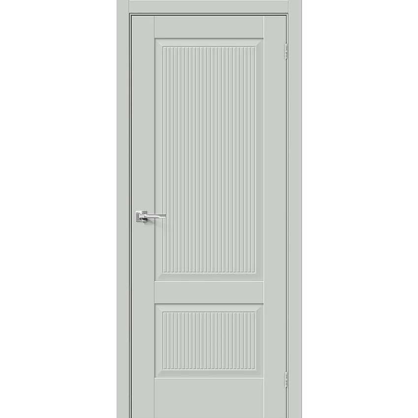 Фото межкомнатной двери эмалит Прима-12.7 grey matt глухая