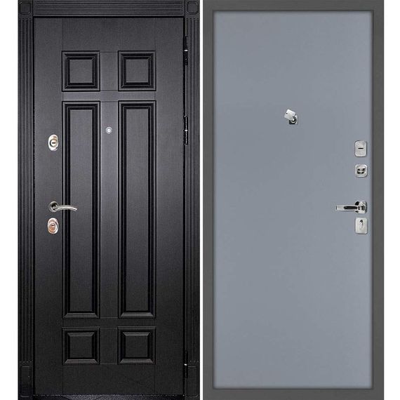 Входная дверь Гера 2 венге панель гладкая серая