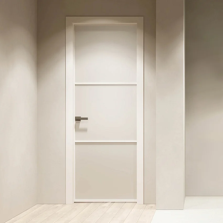 Loft 3 в алюминиевом коробе с наличниками с ручкой ISSDOO BD272