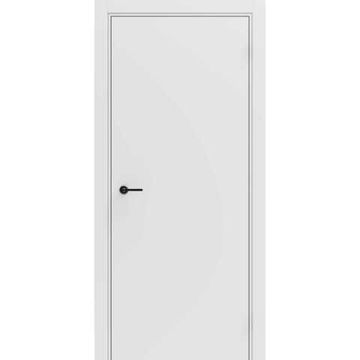 Межкомнатная дверь Porta ПТА-50B белая Shellac White чёрный лампас глухая